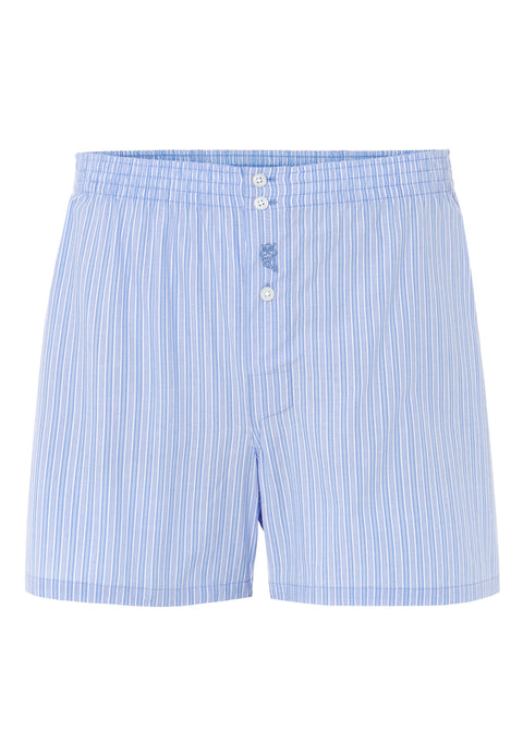 Calzoncillos Bóxer Hombre Popelín Cuadros Cuadros Rayas Azules