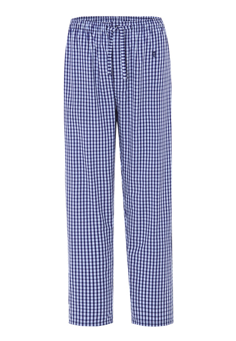 Pantalón Pijama Hombre Largo Algodón Popelín Cuadros - Azul 8974_30 - 7037476 - https://www.elbuhonocturno.com/