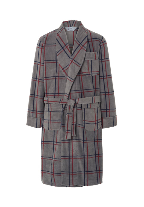 Bata Hombre Invierno Premium Forro Polar Estampado - Gris 0602_20 - 16979588 - https://www.elbuhonocturno.com/