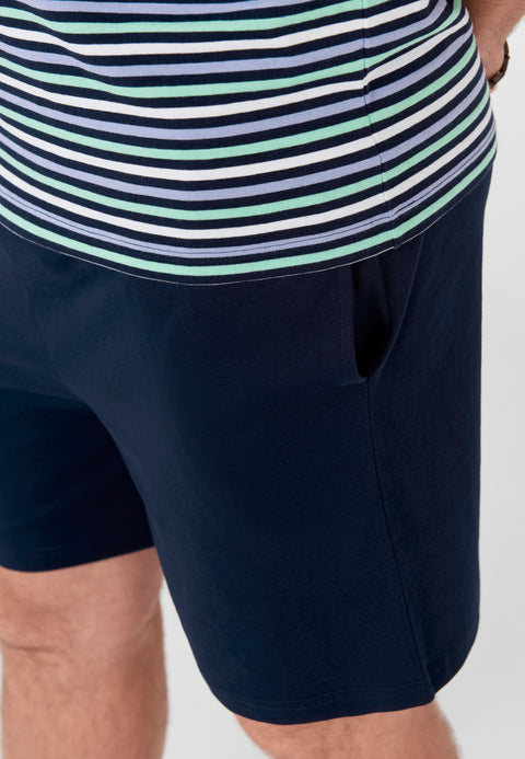 Pijama Hombre Verano Corto Tapeta Algodón Punto Rayas - Verde 3035_40 - 81431342 - https://www.elbuhonocturno.com/