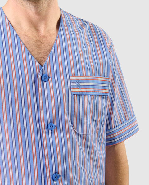 Pijama Hombre Corto Clásico Tela