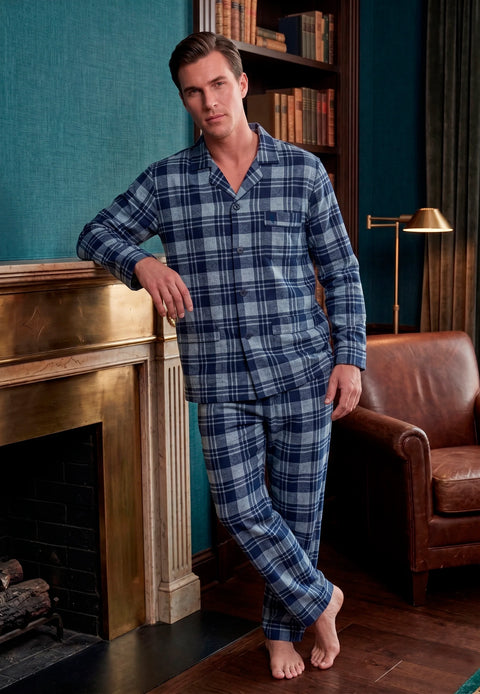 Pijama hombre invierno terciopelo franela algodón caliente