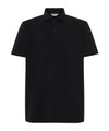 Poloshirt Herren Kurzarm Baumwolle Piqué Einfarbig - Schwarz 0100_99 - Größe 2 (S) / Schwarz / 100 % Baumwolle
