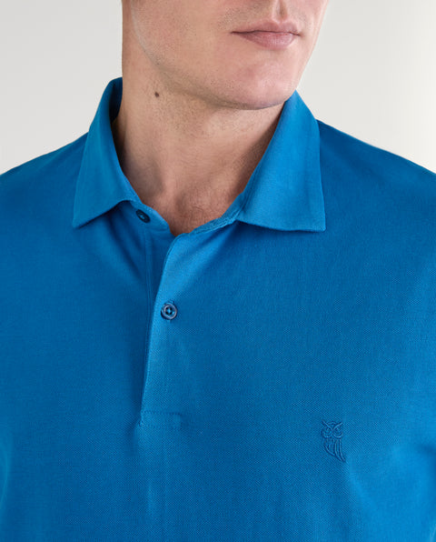 Polo Hombre Manga Corta Azul Royal | El Búho Nocturno