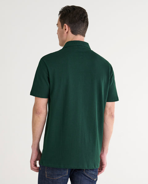 Polo Hombre Manga Corta Verde Botella | El Búho Nocturno