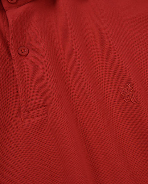Polo Hombre Manga Corta Rojo | El Búho Nocturno