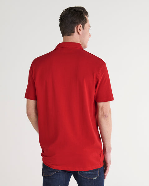 Polo Hombre Manga Corta Rojo | El Búho Nocturno