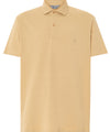Polo Uomo Manica Corta Cotone Piqué Unita - Beige 0109_10 - Taglia 2 (S) / Beige / 100% cotone