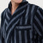Men's Winter Premium Fleece Printed Bathrobe - Blue 0608_39
