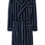 Men's Winter Premium Fleece Printed Bathrobe - Blue 0608_39