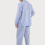 Pijama Hombre Largo Solapa Popelín Cuadros - Azul 1403_30