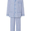 Pijama Hombre Largo Solapa Popelín Cuadros - Azul 1403_30