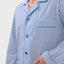 Pijama Hombre Largo Solapa Popelín Rayas - Azul 1404_39