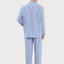 Pijama Hombre Largo Solapa Popelín Rayas - Azul 1404_39