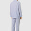 Men's Long Striped Poplin Lapel Pajamas - White 1537_01