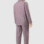 Men's Long Plaid Poplin Lapel Pajamas - Red 1541_90