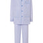 Pijama Hombre Largo Solapa Popelín Rayas - Azul 1547_30