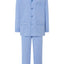 Pijama Hombre Largo Solapa Popelín Cuadros - Azul 1548_33