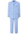 Pijama Hombre Largo Solapa Popelín Cuadros - Azul 1548_33 - Talla 3 (M) / Azul / 100% algodón