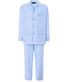 Pijama Hombre Largo Solapa Popelín Rayas - Azul 1549_30 - Talla 3 (M) / Azul / 100% algodón