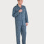 Pijama Hombre Largo Solapa Popelín Cuadros - Azul 1550_39