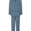 Pijama Hombre Largo Solapa Popelín Cuadros - Azul 1550_39
