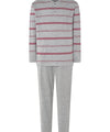 Pijama Hombre Largo Tapeta Punto Rayas - Gris 5576_20 - Talla 3 (M) / Gris / 85% algodón 15% viscosa