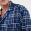   Pijama Hombre Largo Premium Solapa Algodón Franela Cuadros - Azul 2819_37 - 77671345 - https://www.elbuhonocturno.com/  