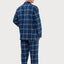   Pijama Hombre Largo Premium Solapa Algodón Franela Cuadros - Azul 2819_37 - 50479865 - https://www.elbuhonocturno.com/  