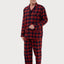   Pijama Hombre Largo Premium Solapa Algodón Franela Cuadros - Rojo 2820_94 - 42609069 - https://www.elbuhonocturno.com/  