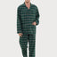   Pijama Hombre Largo Premium Solapa Algodón Franela Cuadros - Verde 2821_40 - 30309375 - https://www.elbuhonocturno.com/  