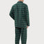   Pijama Hombre Largo Premium Solapa Algodón Franela Cuadros - Verde 2821_40 - 64572423 - https://www.elbuhonocturno.com/  