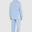  Pijama Hombre Largo Solapa Algodón Popelín Rayas - Celeste 2912_30 - 57938646 - https://www.elbuhonocturno.com/  