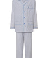 Pigiama Uomo Lungo Risvolto Cotone Popeline Strisce - Beige 2992_10 - Taglia 5 (XL) / Beige / 100% cotone