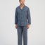 Pijama Hombre Largo Solapa Algodón Popelín Cuadros - Azul 2994_39