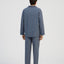 Pijama Hombre Largo Solapa Algodón Popelín Cuadros - Azul 2994_39