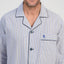 Pijama Hombre Largo Solapa Algodón Popelín Rayas - Azul 2995_30