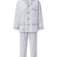 Pijama Hombre Largo Solapa Algodón Popelín Rayas - Azul 2995_30