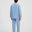 Pijama Hombre Largo Solapa Algodón Popelín Cuadros - Azul 2996_33