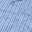 Pijama Hombre Largo Solapa Algodón Popelín Cuadros - Azul 2996_33