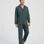 Pijama Hombre Largo Solapa Algodón Popelín Cuadros - Verde 2997_46