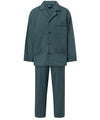 Pyjama Homme Long Col Revers Coton Popeline Carreaux - Vert 2997_46 - Taille 3 (M) / Vert / 100 % coton