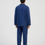 Pijama Hombre Largo Solapa Algodón Popelín Cuadros - Azul 2998_38
