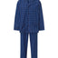 Pijama Hombre Largo Solapa Algodón Popelín Cuadros - Azul 2998_38