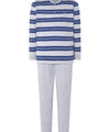 Pyjama Homme Long Patte boutonnage Coton Jersey Rayures - Gris 5578_20 - Taille 5 (XL) / Gris / 95 % coton 5 % viscose