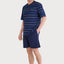   Pijama Hombre Verano Corto Tapeta Algodón Punto Rayas - Azul 3040_39 - 35167699 - https://www.elbuhonocturno.com/  