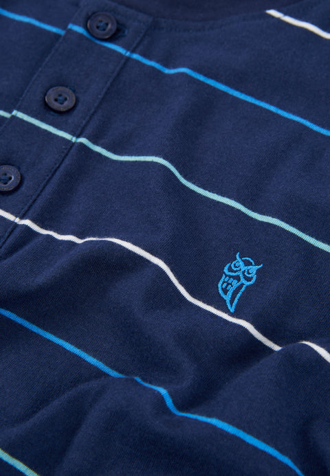   Pijama Hombre Verano Corto Tapeta Algodón Punto Rayas - Azul 3040_39 - 95326154 - https://www.elbuhonocturno.com/  