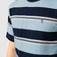 Men's Short Striped Round Neck Pajamas - Blue 3082_39