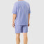 Men's Short Judo Poplin Striped Pajamas - Blue 4534_30