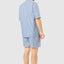 Men's Short Striped Poplin Judo Pajamas - White 4537_01